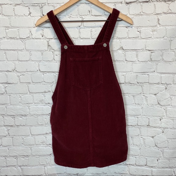 Topshop PETITE Dresses & Skirts - Topshop PETITE Moto Corduroy Mini Dress Overalls